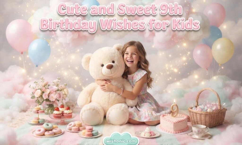 Cute and Sweet 9th Birthday Wishes for Kids