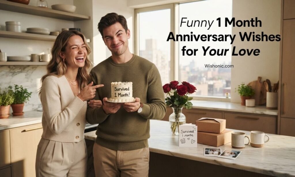 Funny 1 Month Anniversary Wishes for Your Love