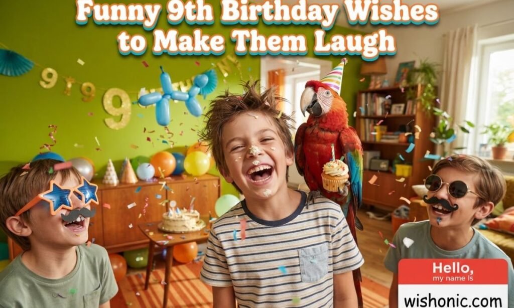 Funny 9th Birthday Wishes to Make Them Laugh