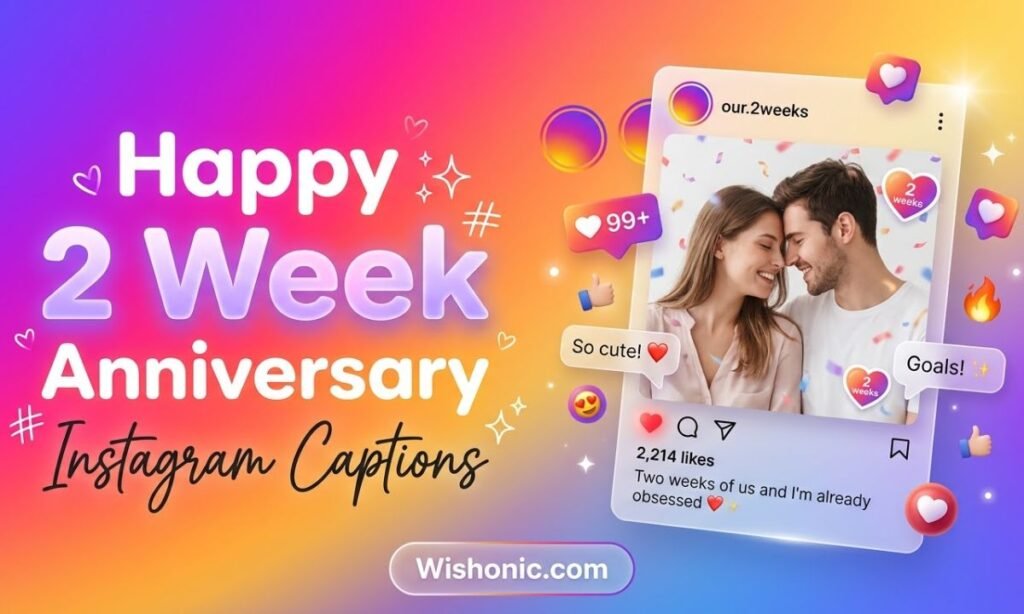 Happy 2 Week Anniversary Instagram Captions