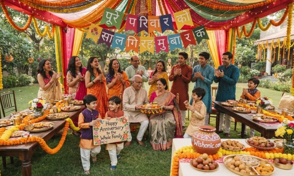 Happy Anniversary Wishes for Extended Family in Hindi
