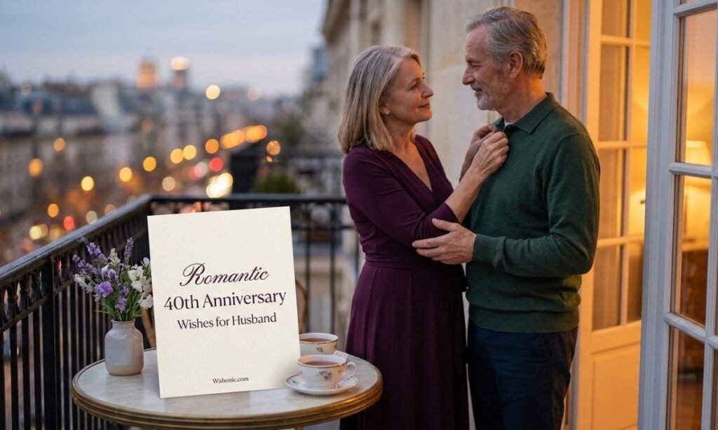Romantic 40th Anniversary Wishes for Husband