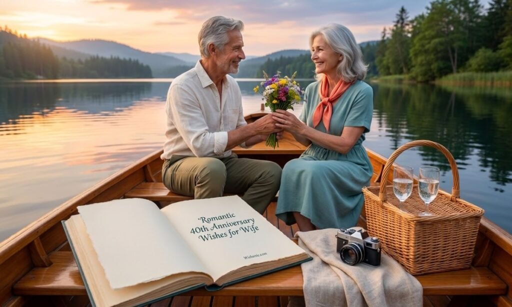 Romantic 40th Anniversary Wishes for Wife