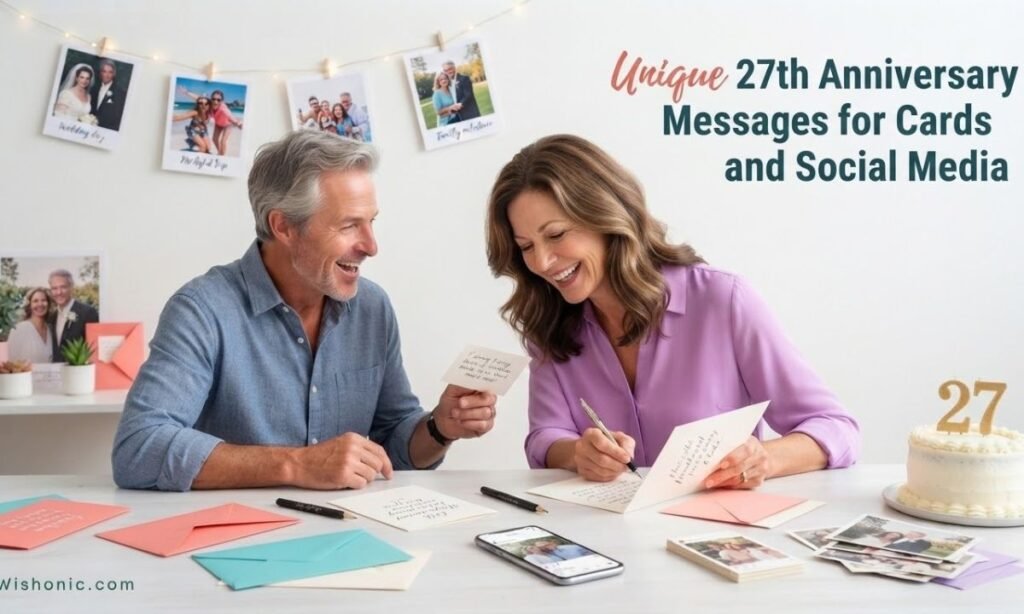 Unique 27th Anniversary Messages for Cards and Social Media